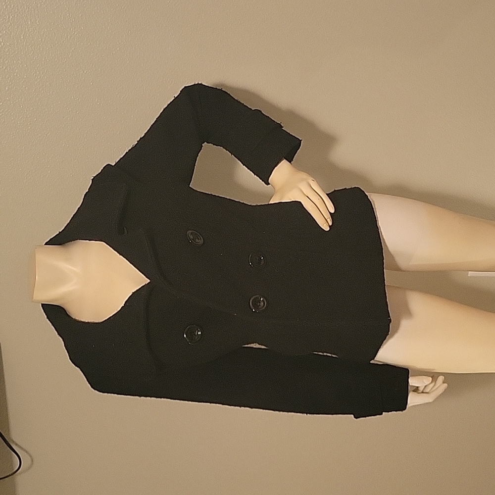 SASHIMI Black cropped Coat jacket